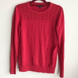 🎀Banana Republic Cotton Medium Size Red Color Sweater Top Designer Crew Neck